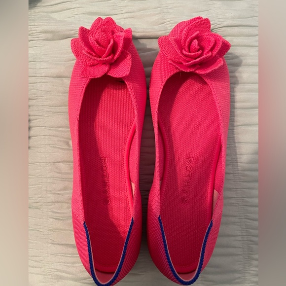 rothys hot pink flats